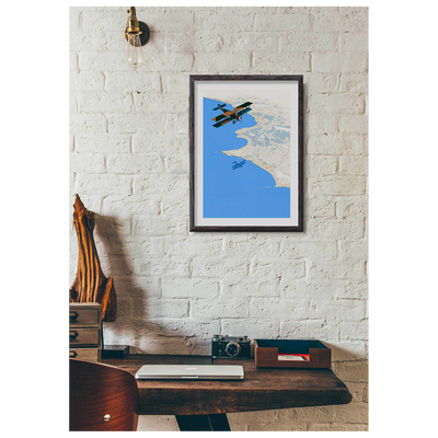 SERGEANTPAPER Affiche L'aeropostale, casablanca a3 Bleu et beige