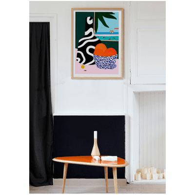 SERGEANTPAPER Affiche Lanzarote Bleu, orange et vert