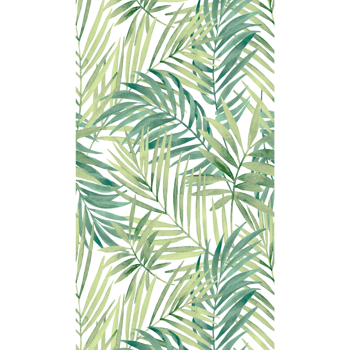 Papier peint panoramique L Lumia Vert feuille Satiné