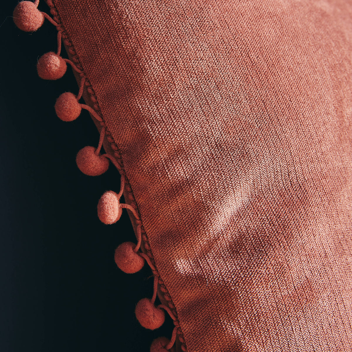Coussin Bommel Terracotta