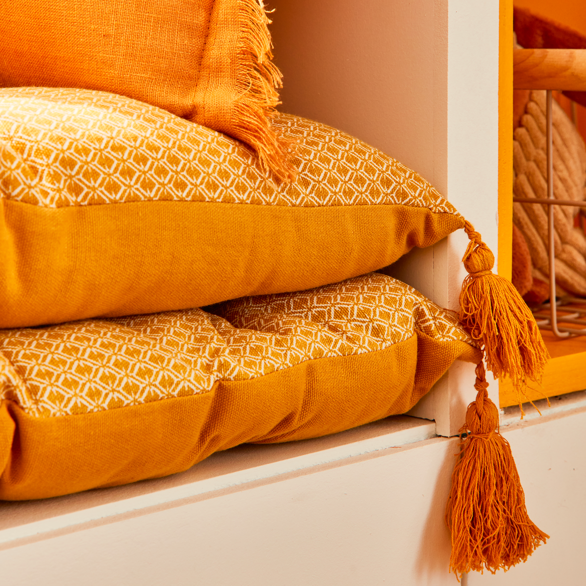 Coussin de sol Otto Ocre