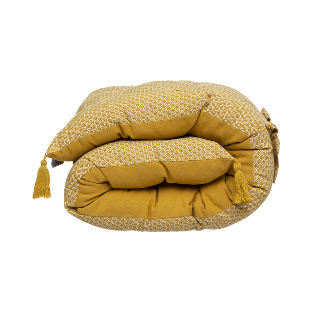 Coussin de sol OTTO coloris ocre 60 x 120 cm