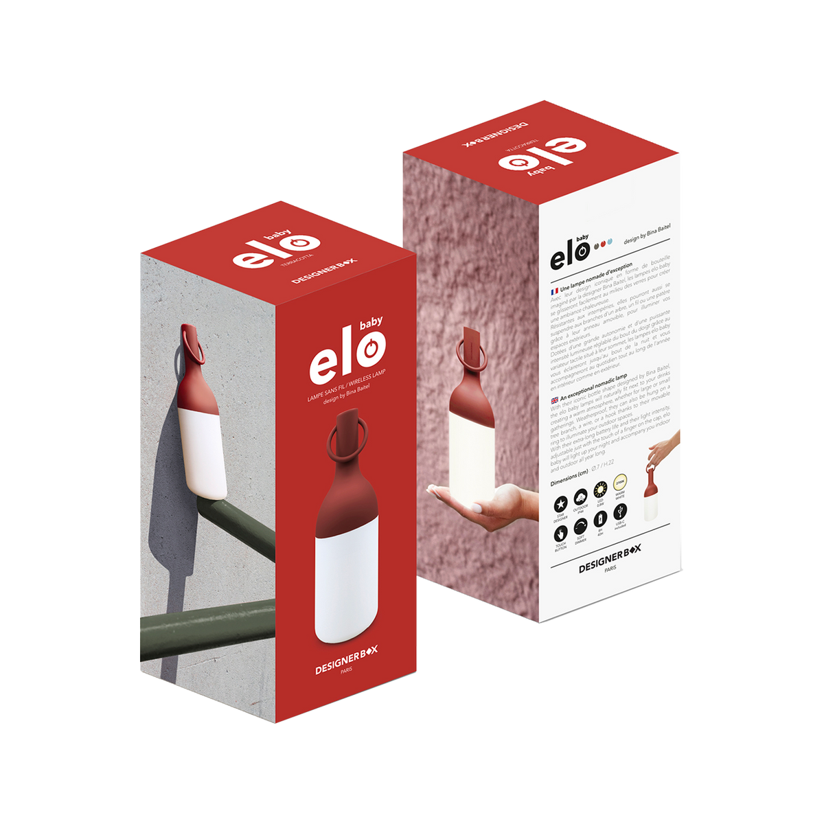 Lampe à poser Elo baby Terracotta