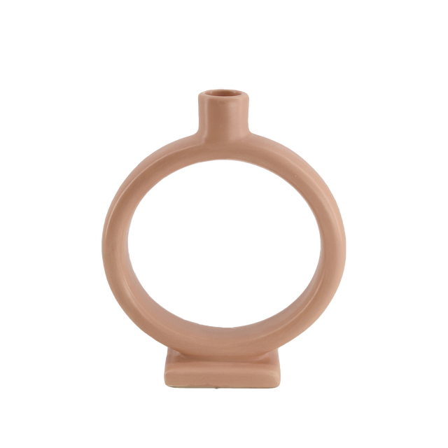 Bougeoir SERRA coloris rose mat