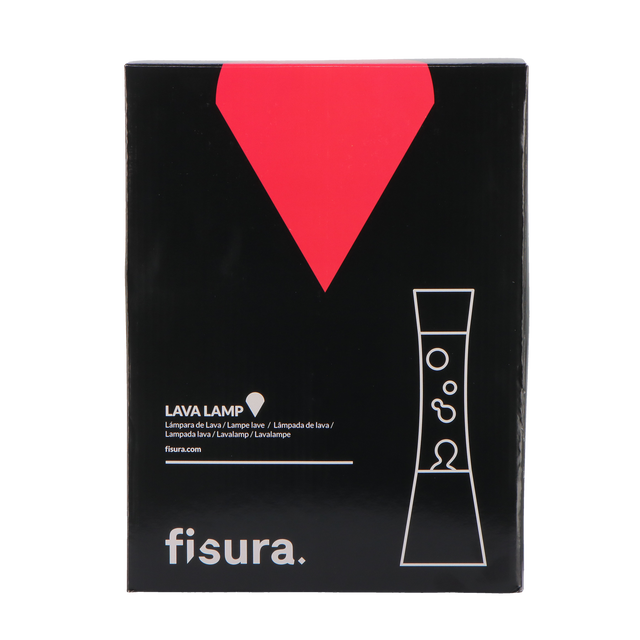 Fisura Lampe à lave LAVA SILVER coloris argent 39,5 x 11 cm