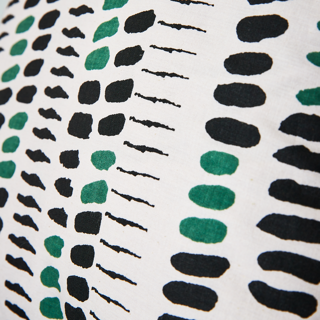 Constelle Housse de coussin ALAIA noir & vert 40 x 40 cm