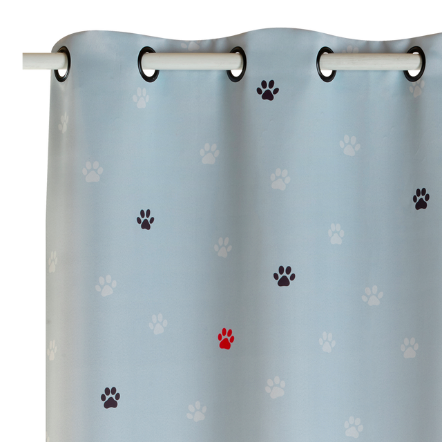 4MURS Rideau occultant TITOUPAT coloris gris 140 x 250 cm