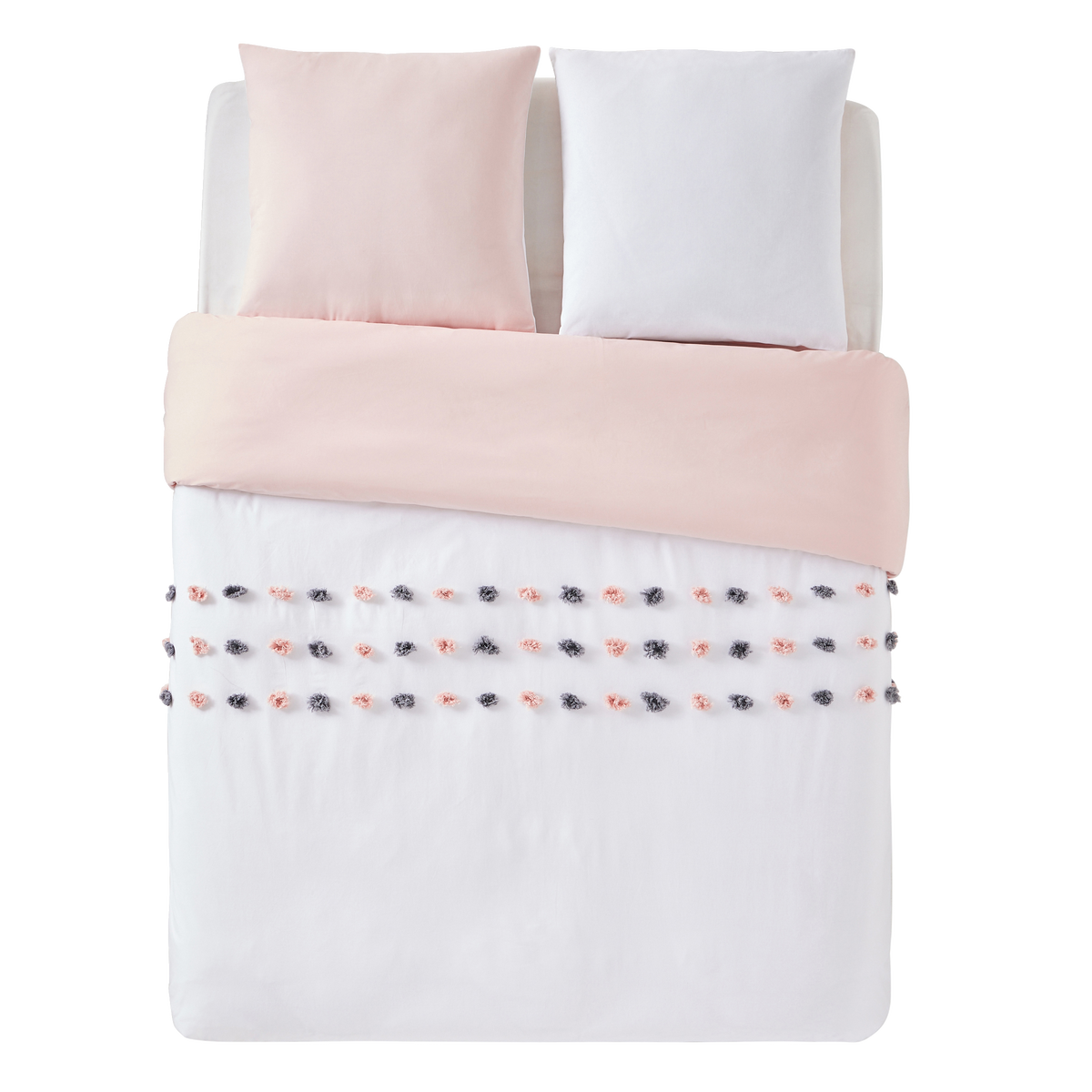 Parure de lit en toile de coton Poupie Blanc