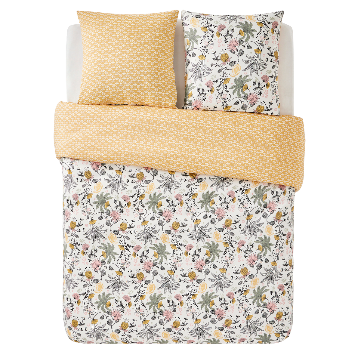 Parure de lit satin bio Wayan Ocre