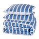 Parure de lit en toile de coton Stripes Bleu