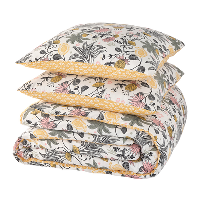 Parure de lit satin bio Wayan Ocre