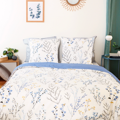 Parure de lit en satin de coton Fanille Multicolore