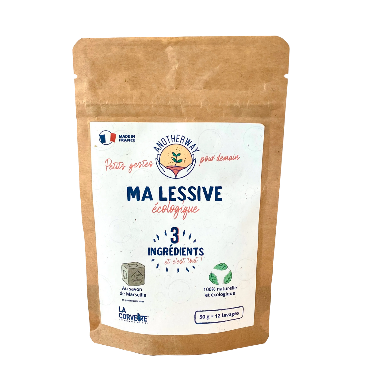 ANOTHERWAY Lessive Recharge lessive Brun 50G