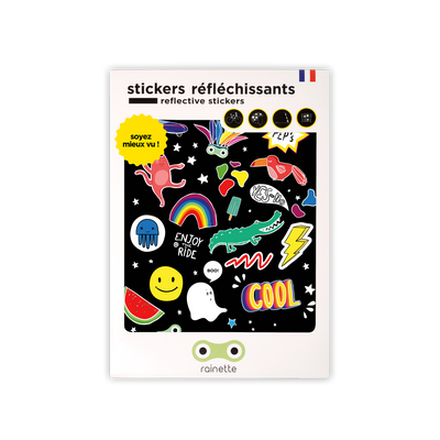 RAINETTE Accessoire de vélo Stickers réfléchissants peps Multicolore