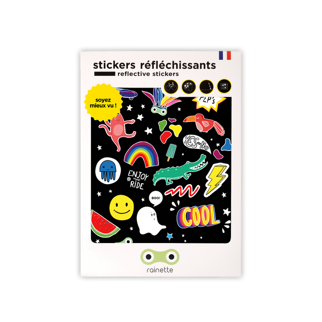 RAINETTE Accessoire de vélo STICKERS RÉFLÉCHISSANTS PEPS