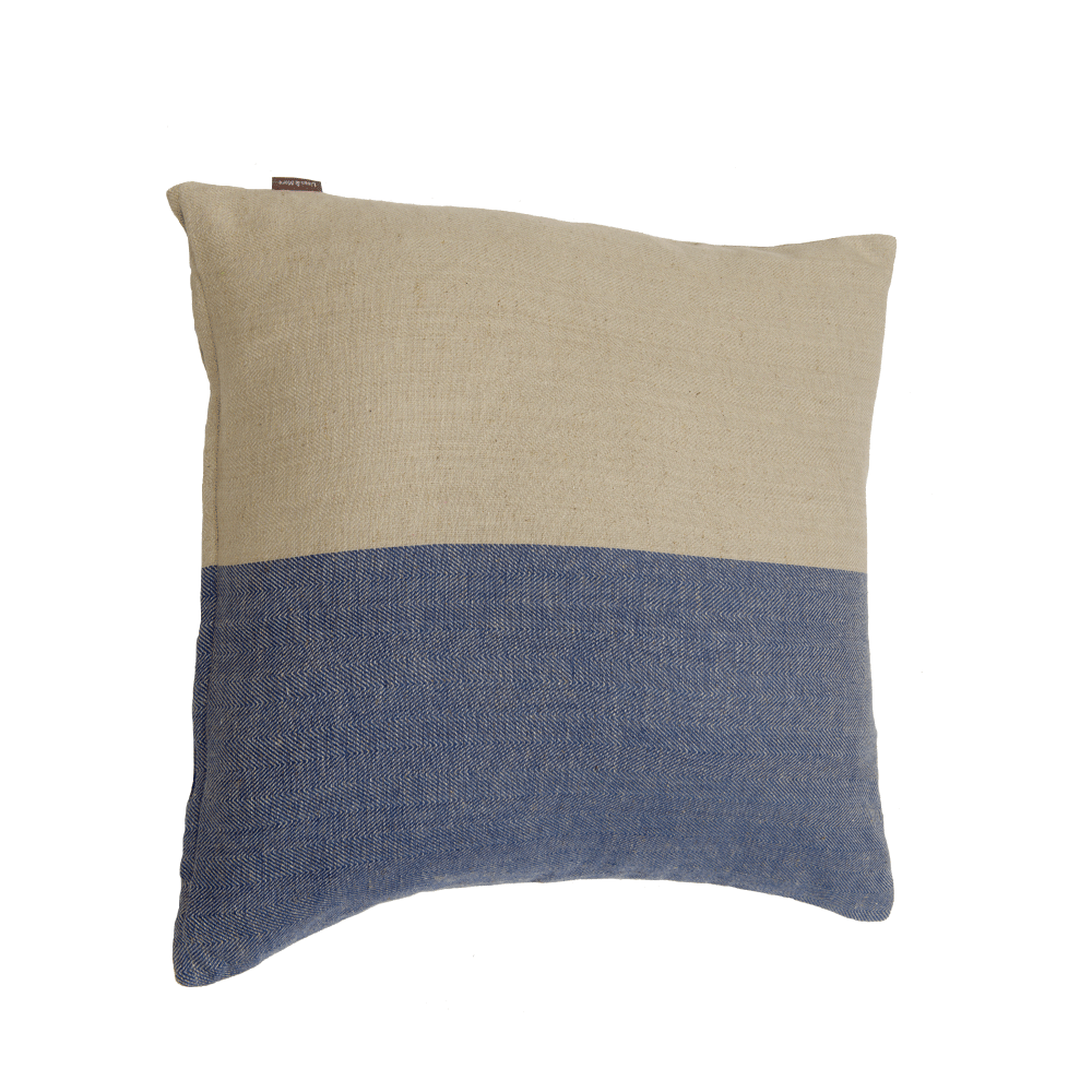 Coussin Half Navy/beige