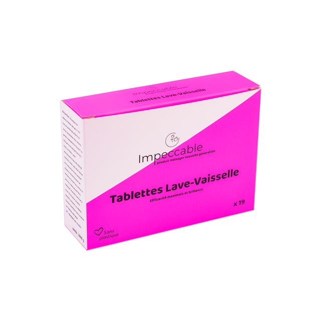 IMPECCABLE Tablettes lave-vaisselle BRILLANCE rose et blanc