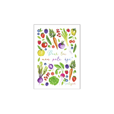 LES CARTES DE LULU Carte Potager Multicolore