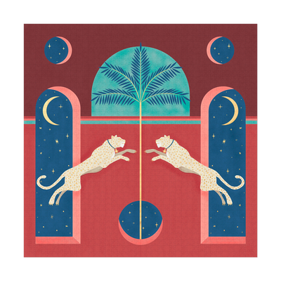 DESIGNWORKS INK Puzzle Léopards Blanc