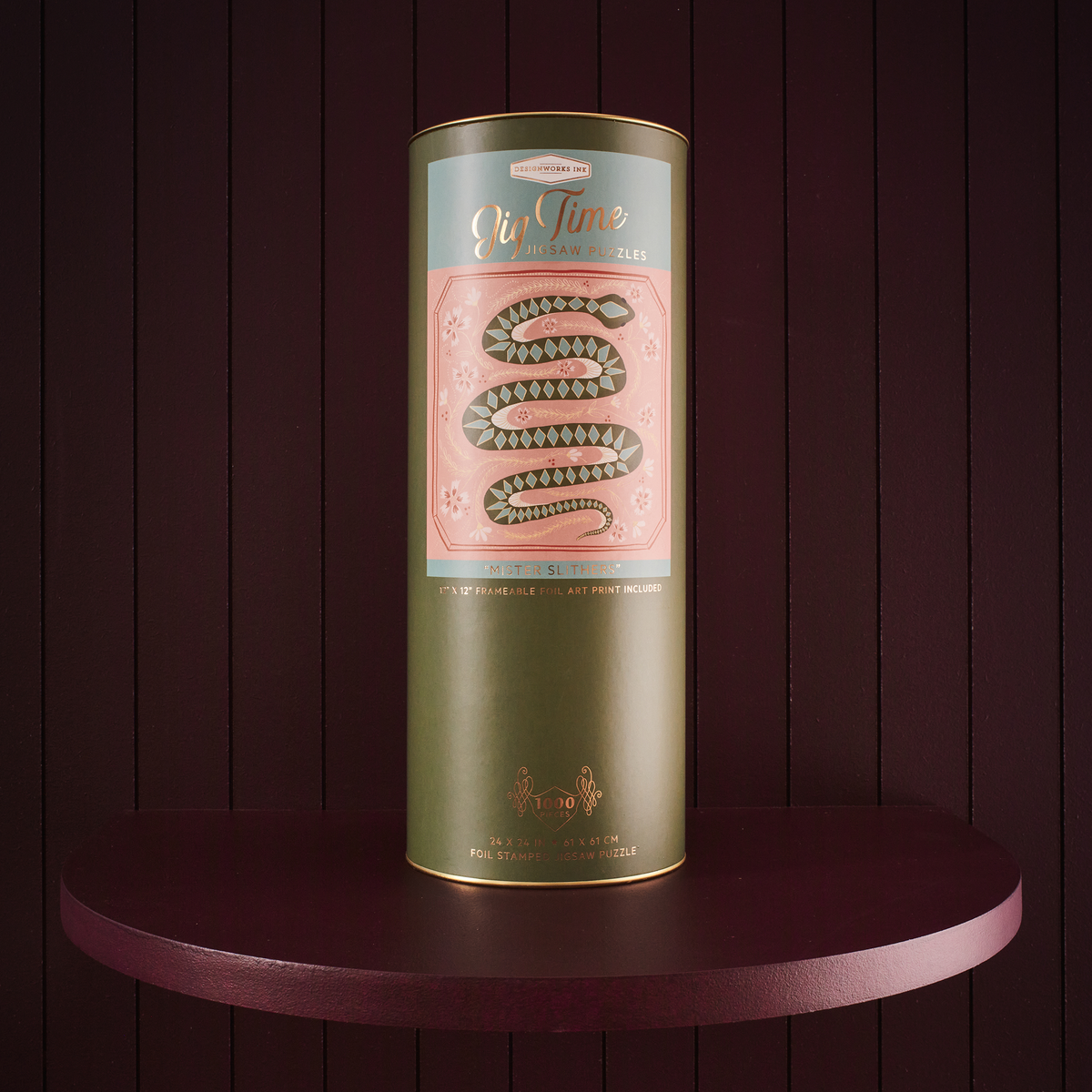 DESIGNWORKS INK Puzzle Serpent Vert