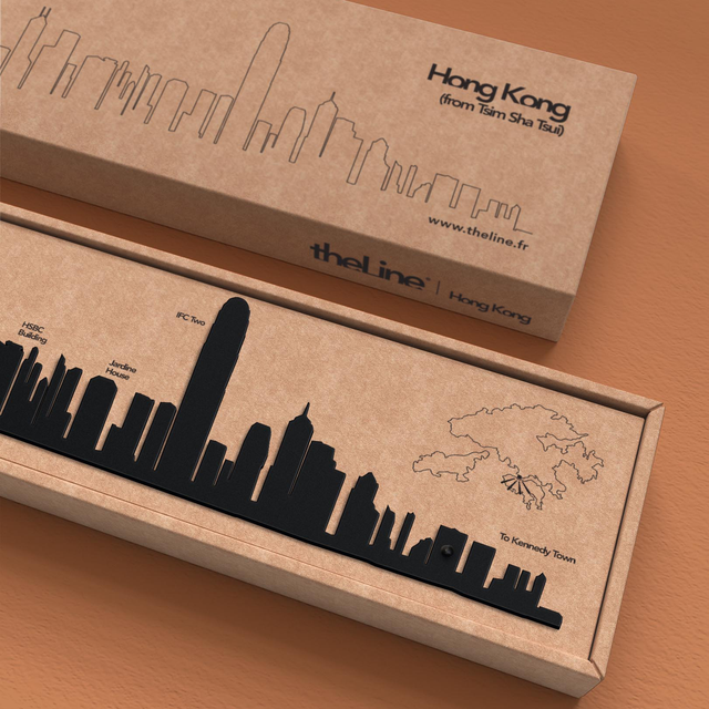 The Line Déco murale métal THELINE HONG KONG coloris noir