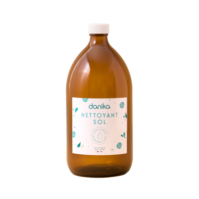 DANIKA Bouteille rechargeable Flacon pour nettoyant sol Brun 1L