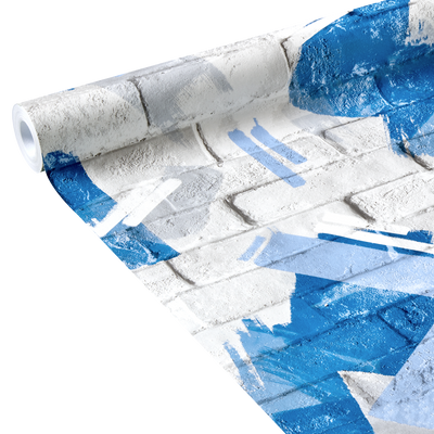 Papier peint intissé Lenox Bleu jean