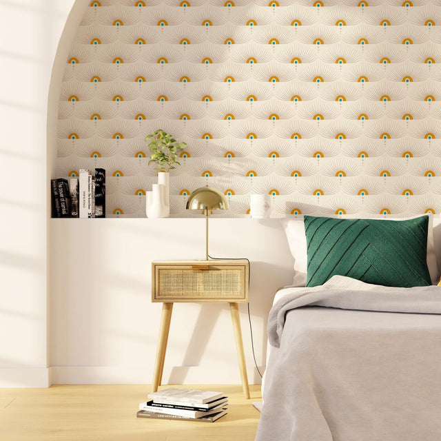 Papier peint intissé FELICIE coloris blanc