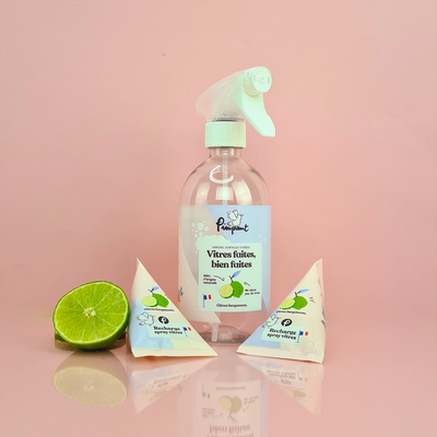 PIMPANT Bouteille rechargeable Contenant vitres Bleu 500ML