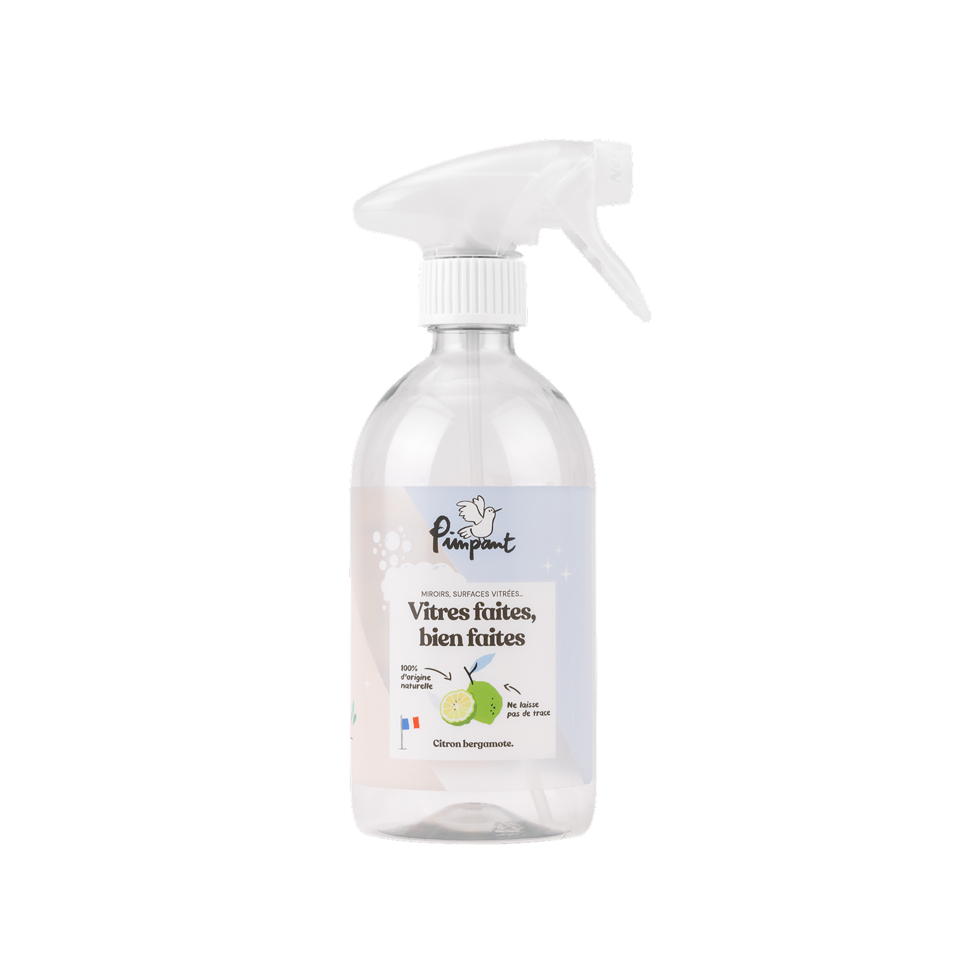 PIMPANT Bouteille rechargeable Contenant vitres Bleu 500ML