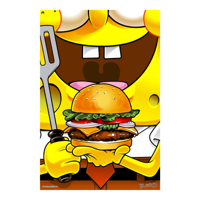 BLUE SHAKER Affiche Sponge bob Jaune