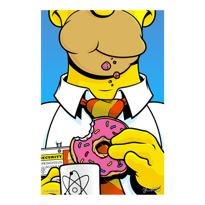 BLUE SHAKER Affiche Homer Jaune et bleu