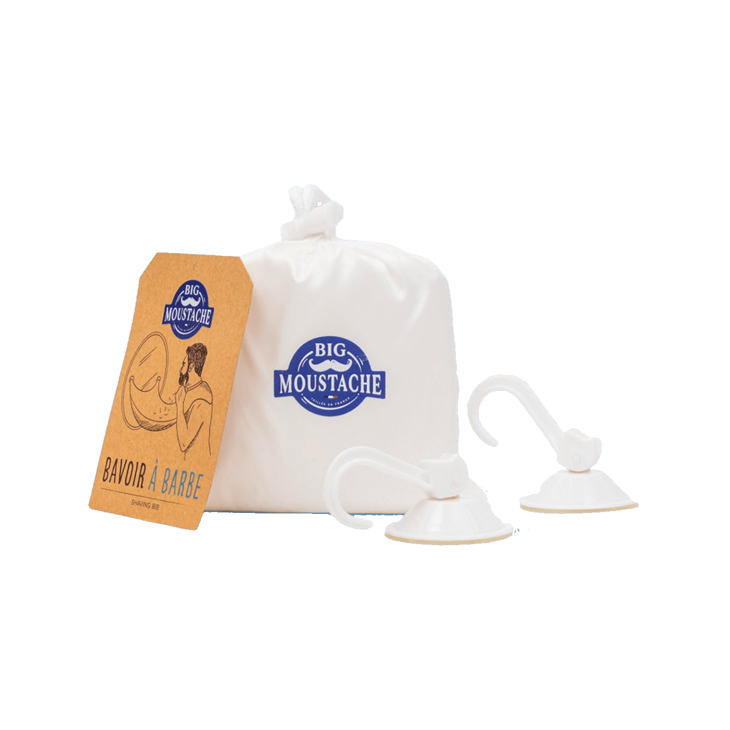 BIG MOUSTACHE Bavoir à barbe Bavoir à barbe Blanc