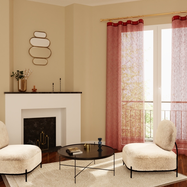 Voilage IRIBE coloris marsala 140 x 240 cm