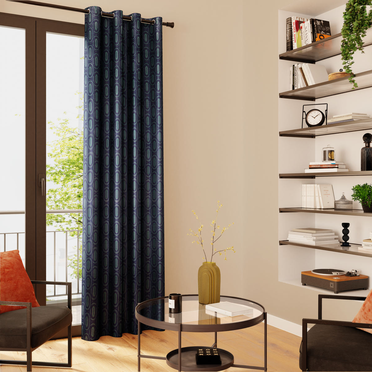 Rideau Najda Bleu nuit