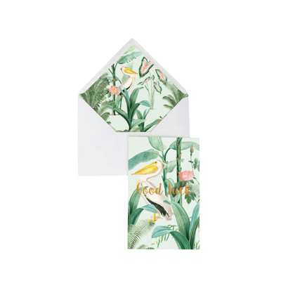 CREATIVE LAB AMSTERDAM Carte Good luck et enveloppe décorée Vert