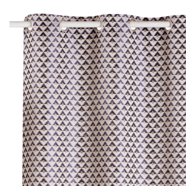 Rideau KAPRIA coloris bleu nuit 140 x 260 cm