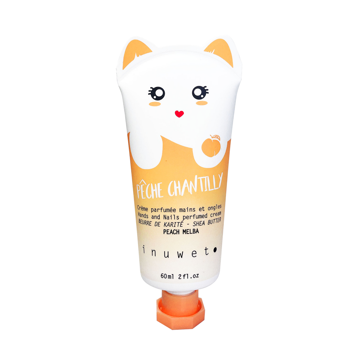 INUWET Crème mains Chat pêche Orange Peche 60ML