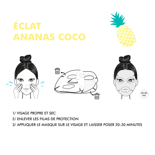 Inuwet Masque VISAGE ÉCLAT ANANAS / COCO