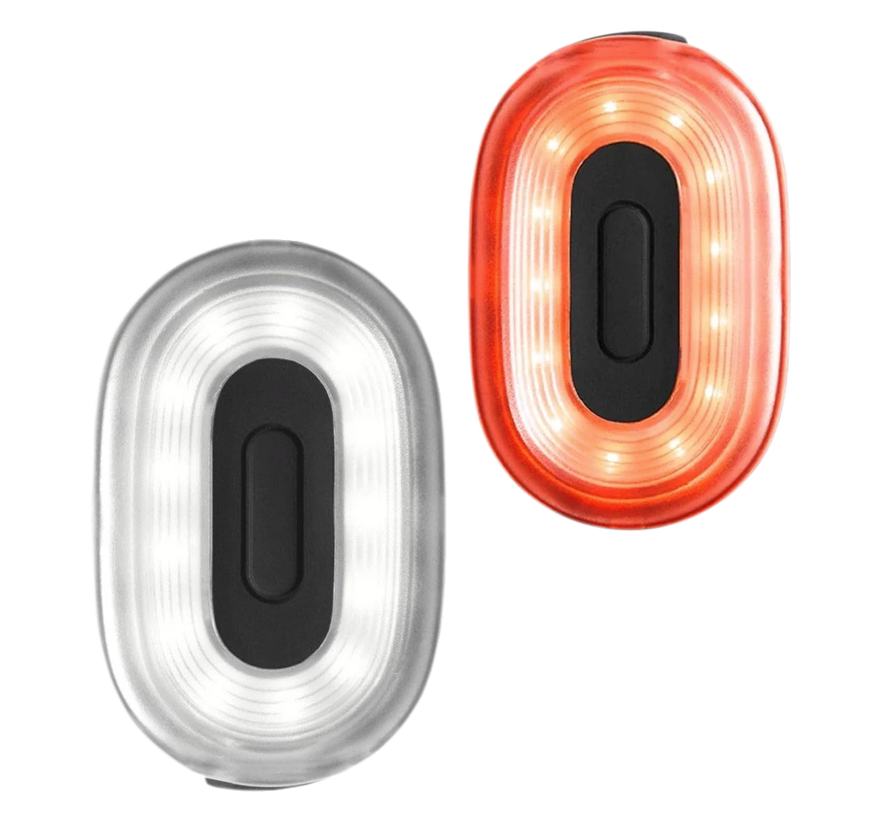 Accessoire de vélo Feu de signalisation 2 en 1 Rouge et blanc