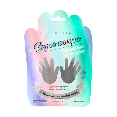 INUWET Masque tissu Mains douces – hydratation Multicolore Aloe vera 16ML