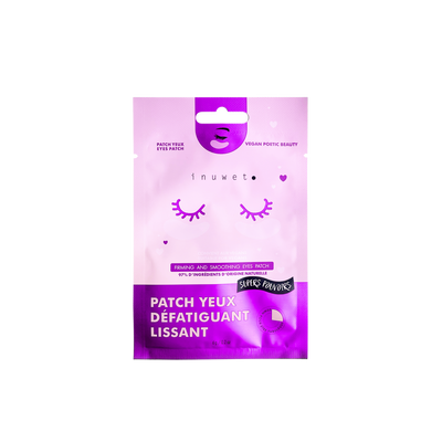 INUWET Masque tissu Patch pour les yeux / défatiguant lissant Mauve 5G