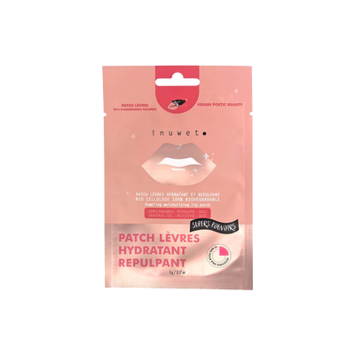 INUWET Masque tissu Patch pour les lèvres / hydratant repulpant Rose 5G