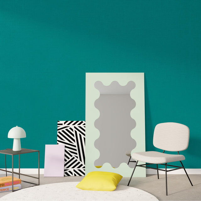 Papier peint intissé MALYA coloris bleu canard