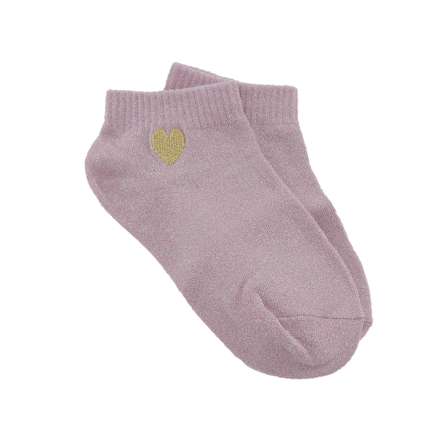 Tites Chaussettes Chaussettes LUREX ET COEUR coloris rose