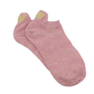 TITES CHAUSSETTES Chaussettes Languette coeur Rose