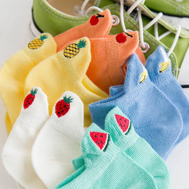 Tites Chaussettes Chaussettes COFFRET LANGUETTE FRUIT multicolore