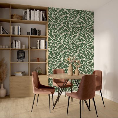 Papier peint intissé Eveleen Vert anglais