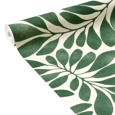 Papier peint intissé Eveleen Vert anglais