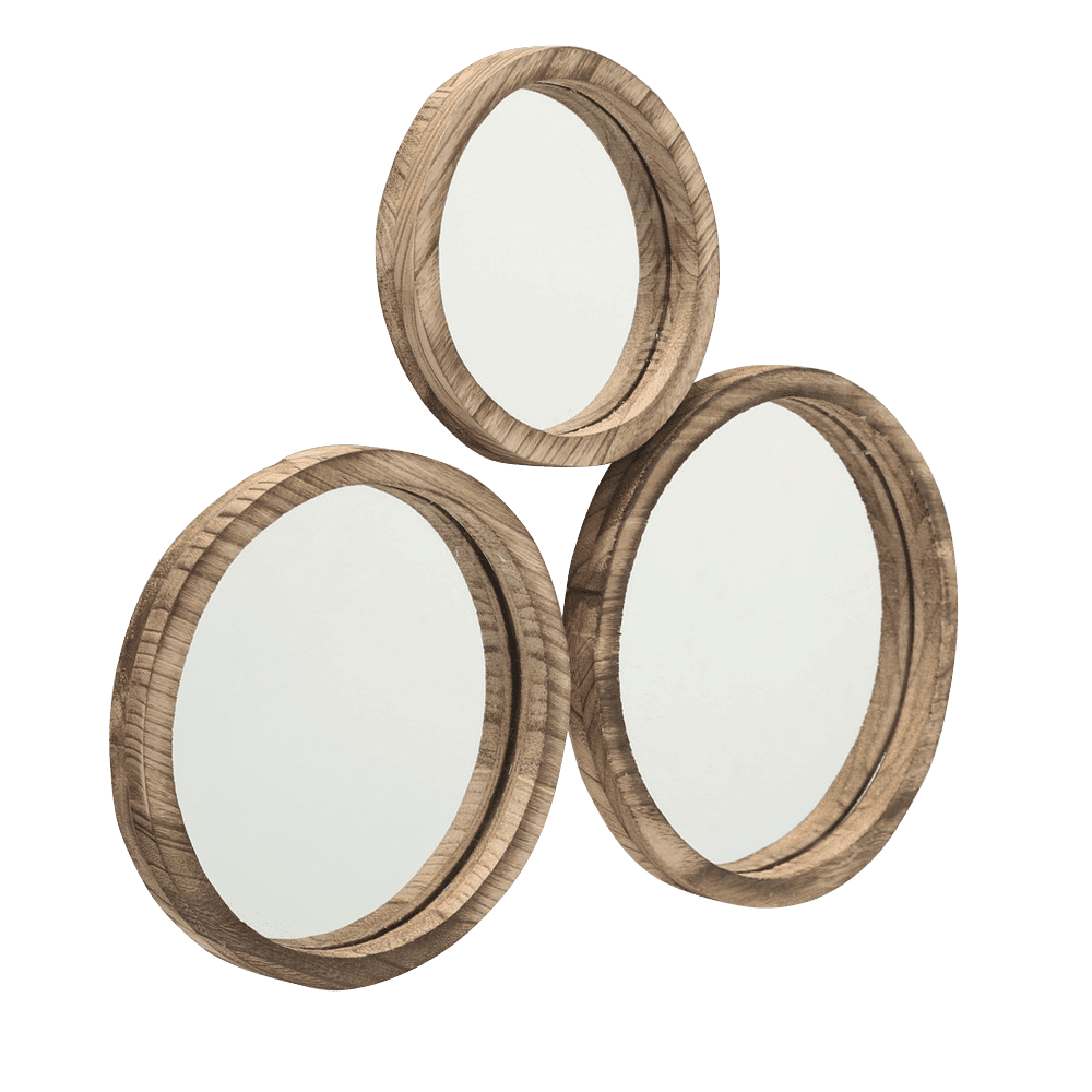 Miroir en bois Buis Brun